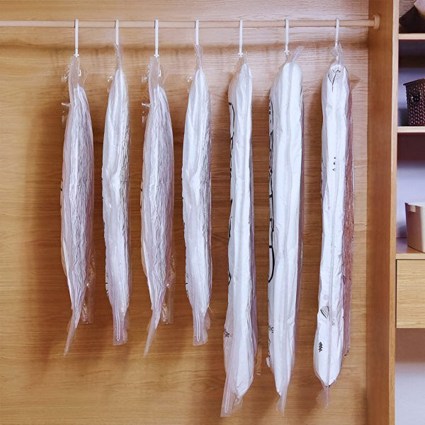 Hanging Vacuum Storage Bags for Wardrobes, Set of Four