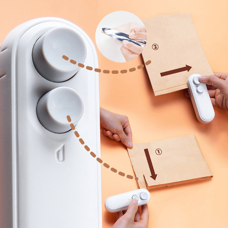Rechargeable Mini Bag Sealer with Built-In Cutter