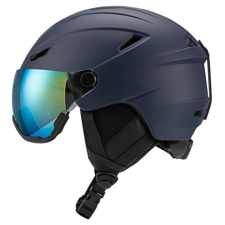 Ski Helmet with Flip-Up Visor and Adjustable Vents