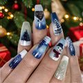 Harwelton™ Artistic Winter Press-On Nails with Frosty Tree Scenes