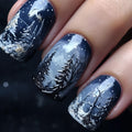 Harwelton™ Hand-Painted Look Winter Nail Tips in Slate Grey