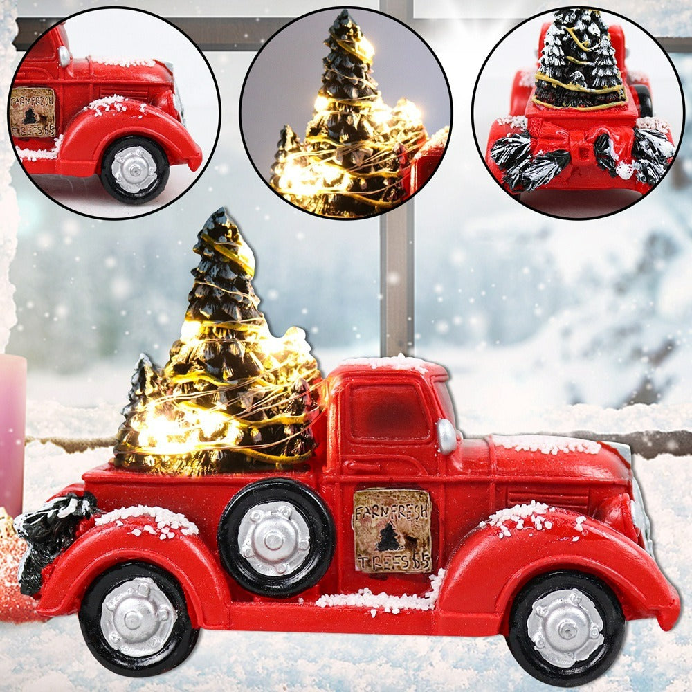 Harwelton™ Red Farm Truck Christmas Ornament with Detachable Tree