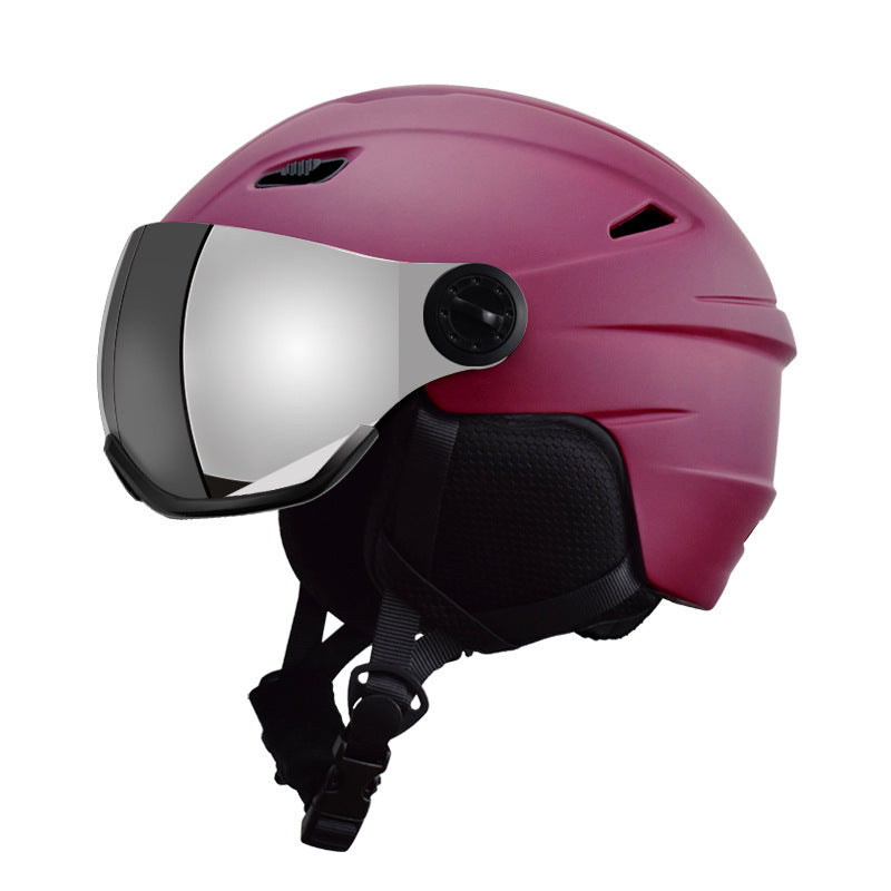 Ski Helmet with Flip-Up Visor and Adjustable Vents