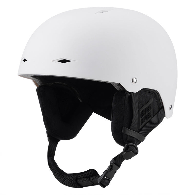 Ski Helmet with Warm Removable Liner and Adjustable Strap