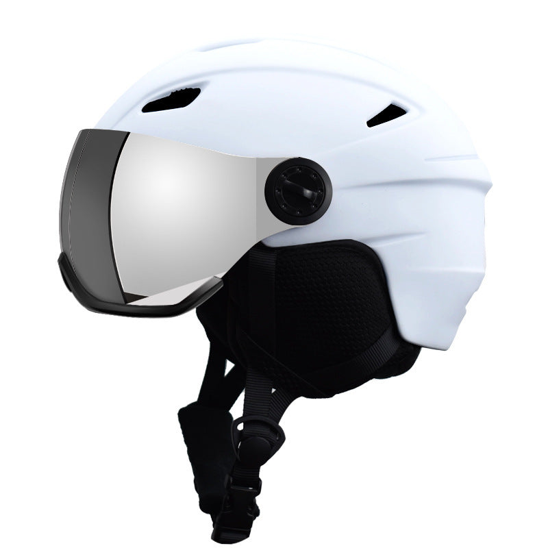 Ski Helmet with Flip-Up Visor and Adjustable Vents