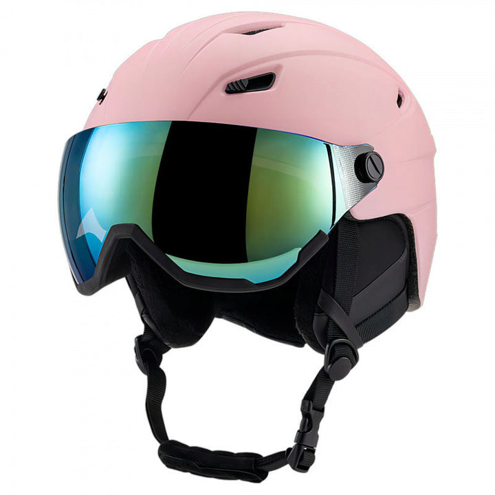 Ski Helmet with Flip-Up Visor and Adjustable Vents