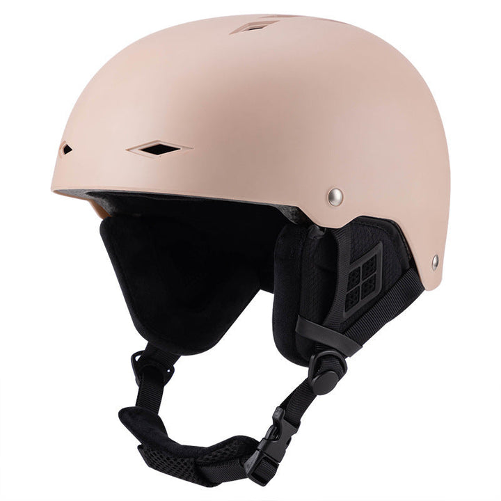 Ski Helmet with Warm Removable Liner and Adjustable Strap