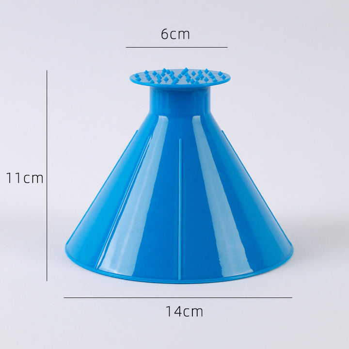 Cone-Shaped Car Ice Scraper with Wide and Fine Edges