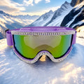 Harwelton™ Women's Sparkly Crystal Ski Goggles with Anti-Fog UV Lens