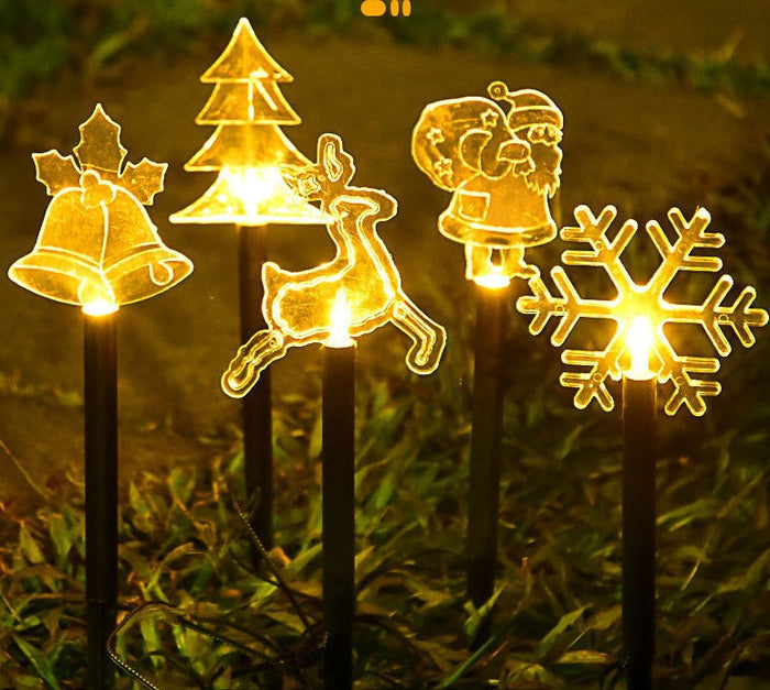Harwelton™ Acrylic Christmas Solar Stake Lights with Warm White LED Glow