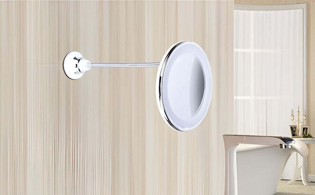 10x Magnifying LED Mirror with Suction Cup and 360° Swivel