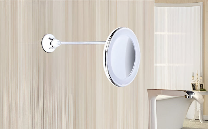 10x Magnifying LED Mirror with Suction Cup and 360° Swivel