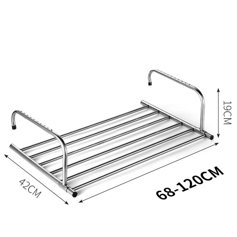 Extendable Folding Stainless Steel Balcony Clothes Airer