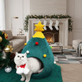 Harwelton™ Christmas Tree Cat Bed with Cosy Enclosed Plush Interior