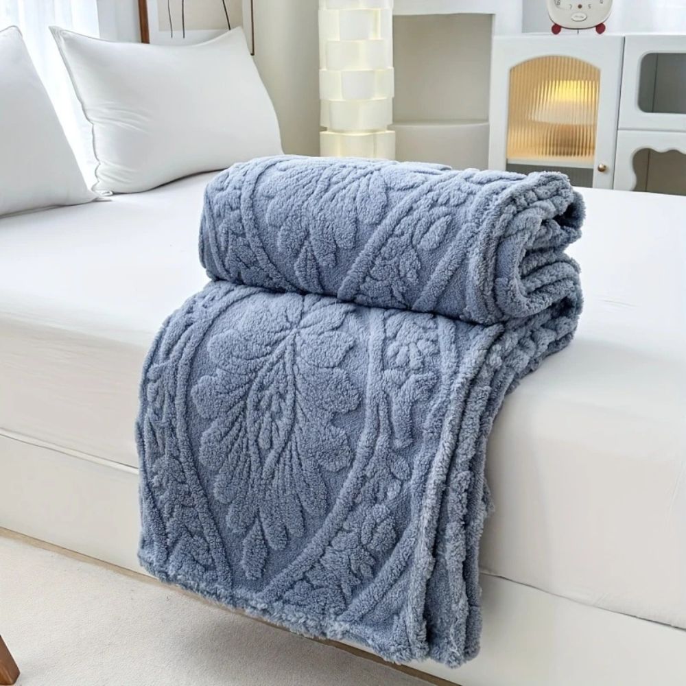 Geometric Jacquard Fleece Throw in a French-Inspired Weave