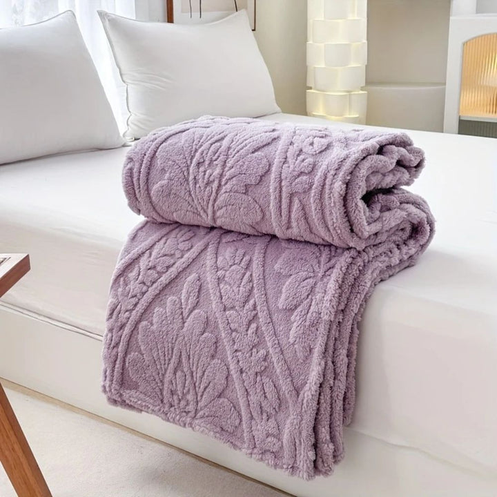 Geometric Jacquard Fleece Throw in a French-Inspired Weave