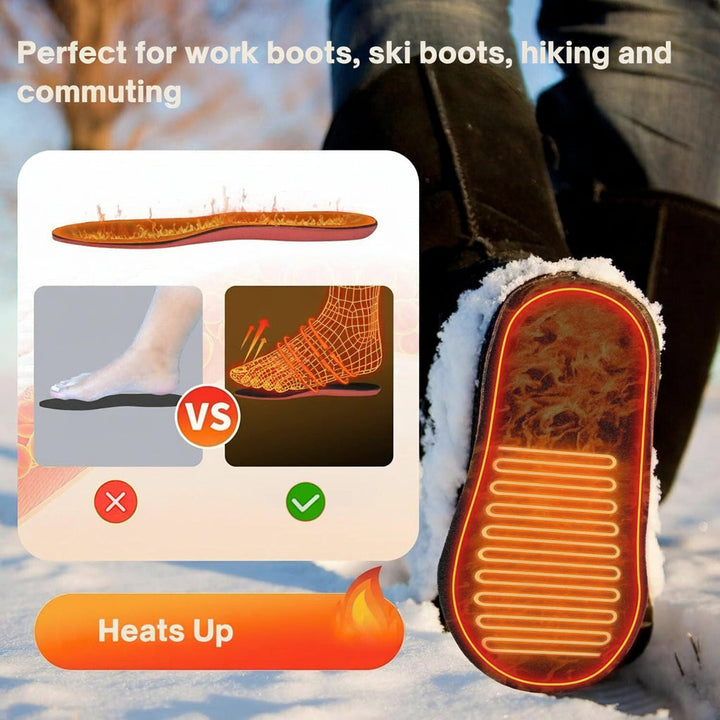 Harwelton™ USB Rechargeable Heated Insoles with Adjustable Heat