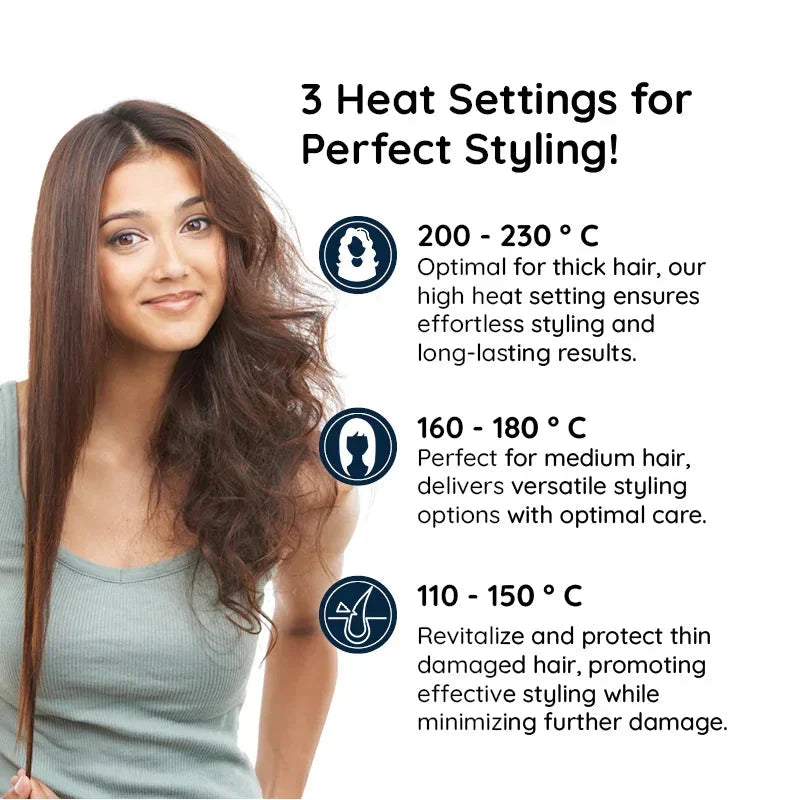 Harwelton™ 2-in-1 Rotating Hot Air Brush for Waves and Straight Hair