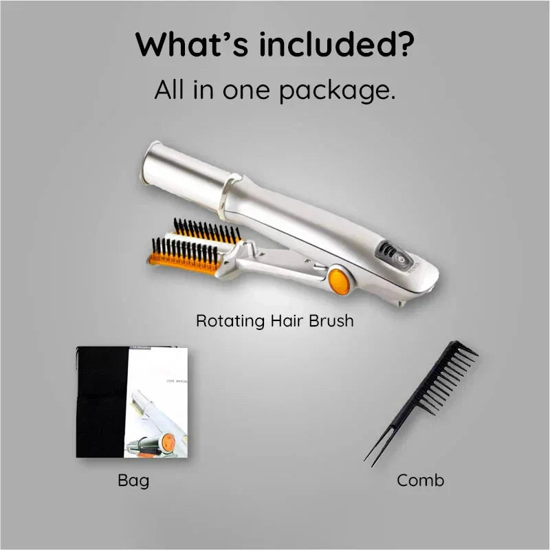 Harwelton™ 2-in-1 Rotating Hot Air Brush for Waves and Straight Hair