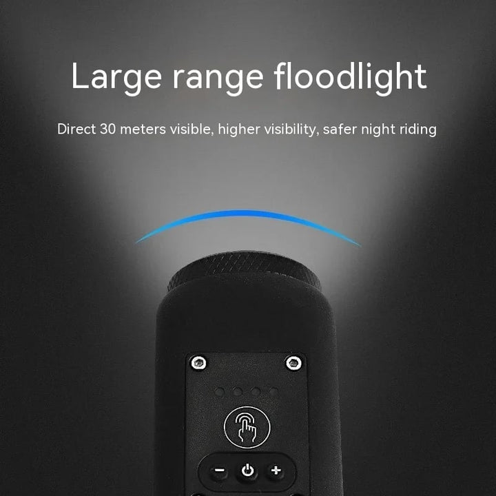 110dB Rechargeable Bike Horn and Front Light – 2-in-1, Waterproof