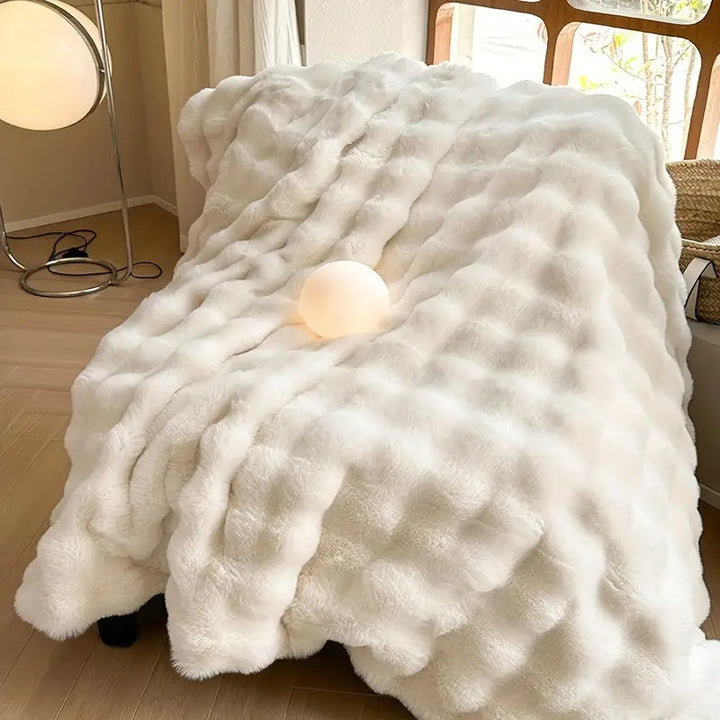 Dual-Layer Faux Fur Throw with Cloud-Soft Plush Feel