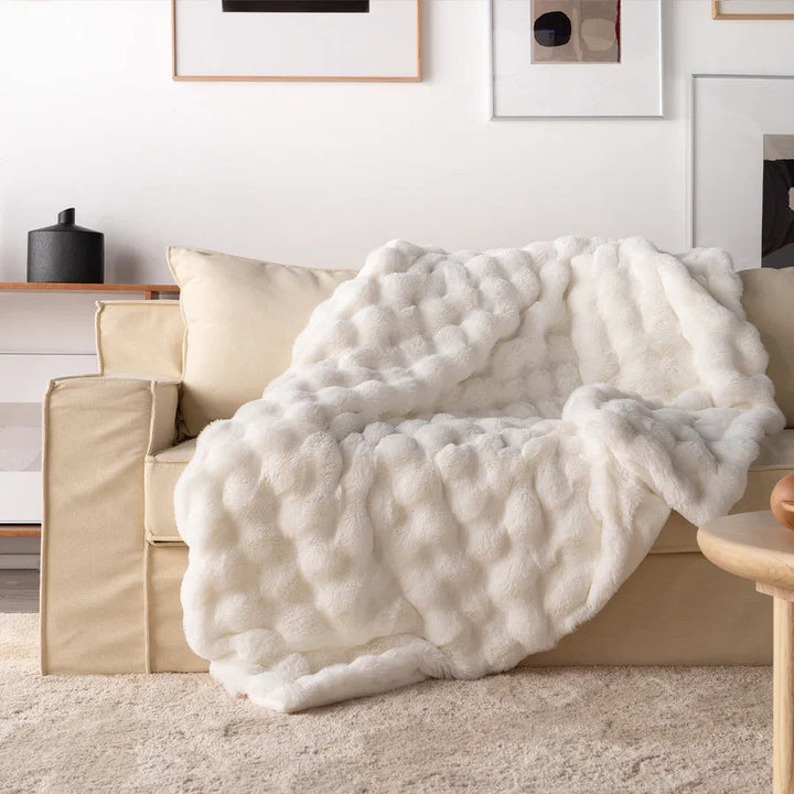 Dual-Layer Faux Fur Throw with Cloud-Soft Plush Feel