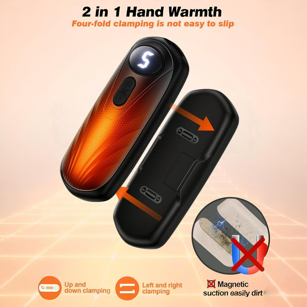 Harwelton™ Twin Rechargeable Hand Warmers with LED Heat Display