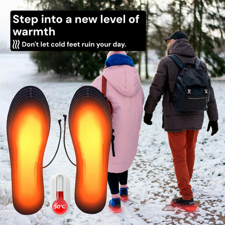 Harwelton™ USB Rechargeable Heated Insoles with Adjustable Heat