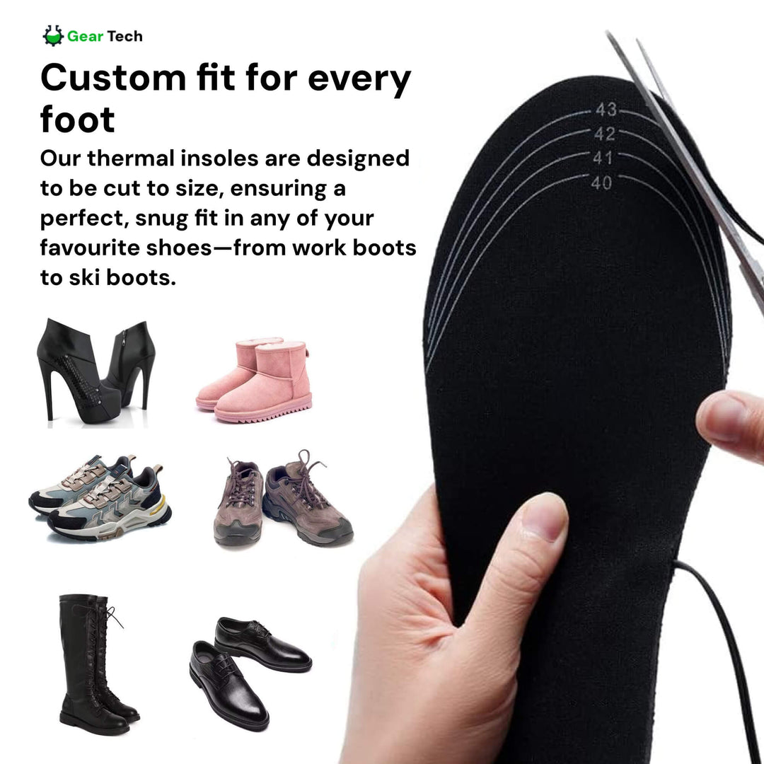 Harwelton™ USB Rechargeable Heated Insoles with Adjustable Heat