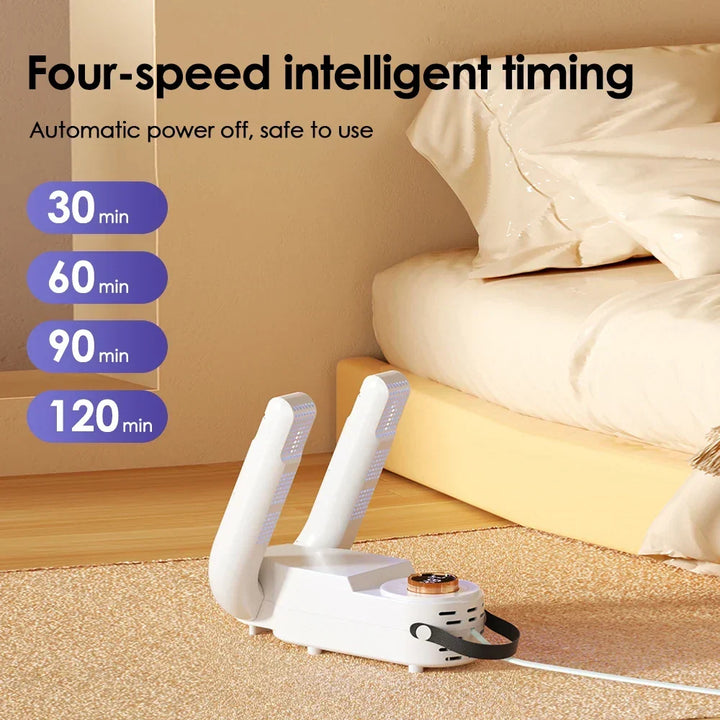 Folding Electric Shoe Dryer with 4 Timer Settings