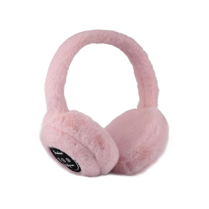 Plush Bluetooth Earmuff Headphones with Soft Faux Fur
