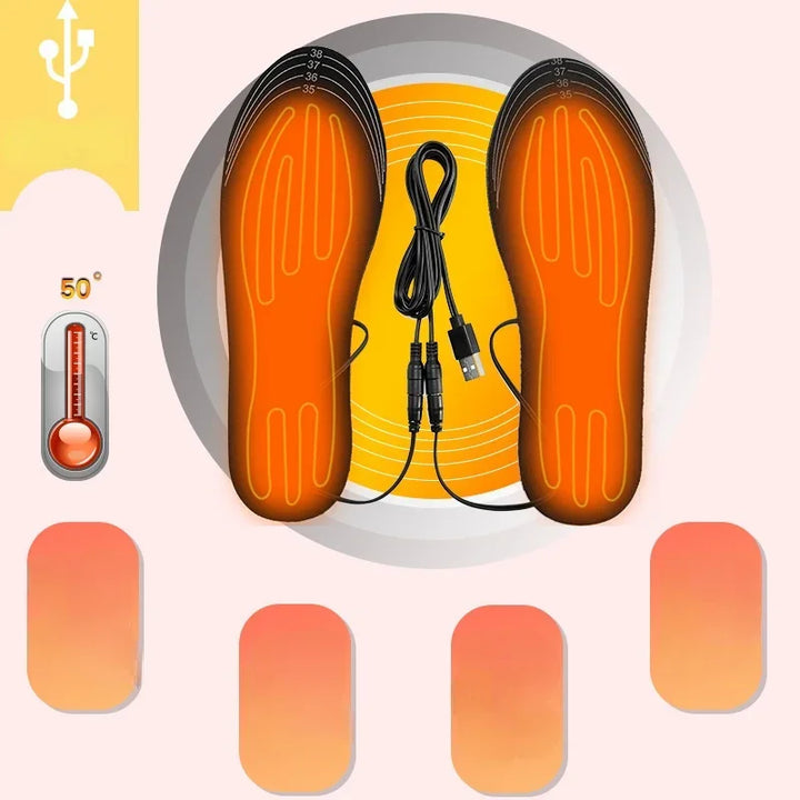 Harwelton™ Cut-to-Fit USB Heated Insoles with Carbon Fibre Heating