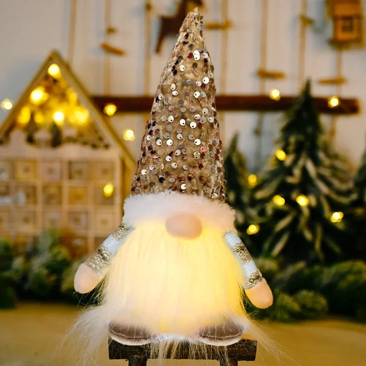 Nordlumis | Glowing Christmas Gnome | 30 × 10 × 10 cm | LED Window &amp; Table Decoration | Battery Operated | Gift Idea for Christmas &amp; New Year