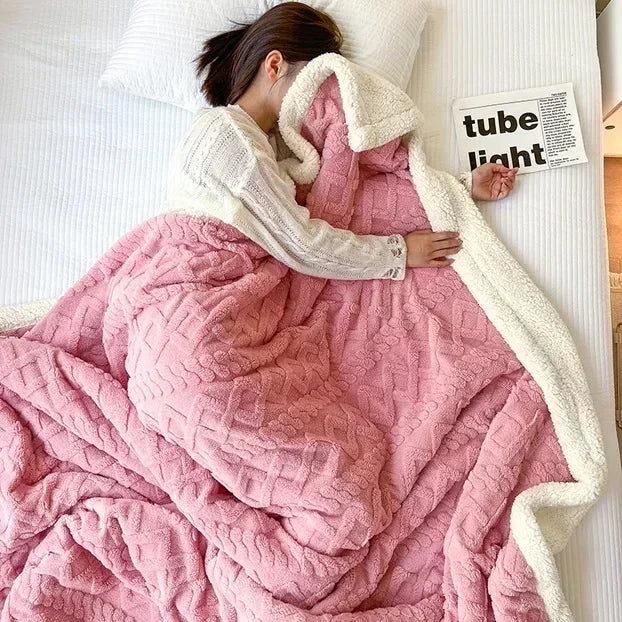 Reversible Sherpa Fleece Blanket, Warm Without the Weight