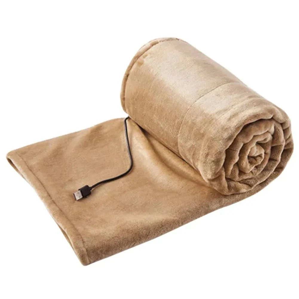 Harwelton™ Compact USB Heated Throw for Sofa, Desk and Car