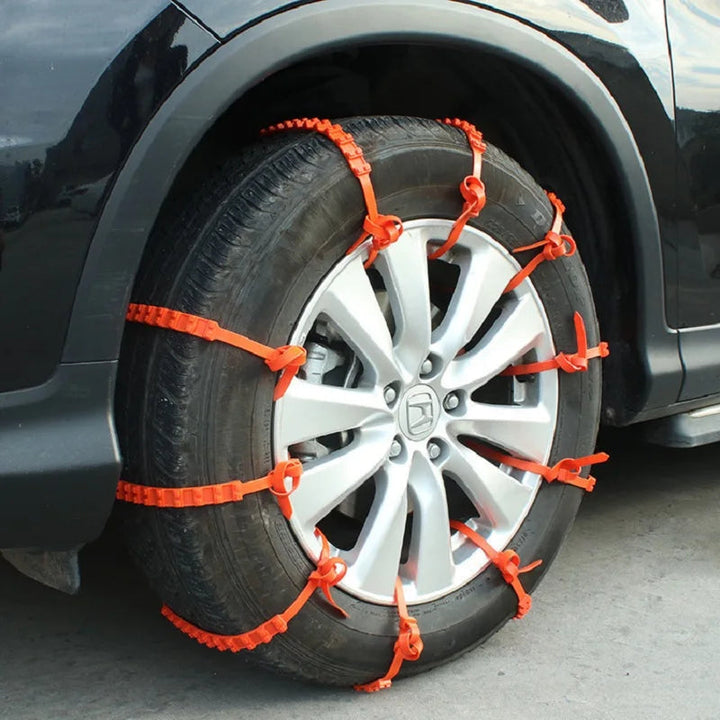 Rubber Anti-Skid Tyre Straps for Snow and Ice, Quick to Fit