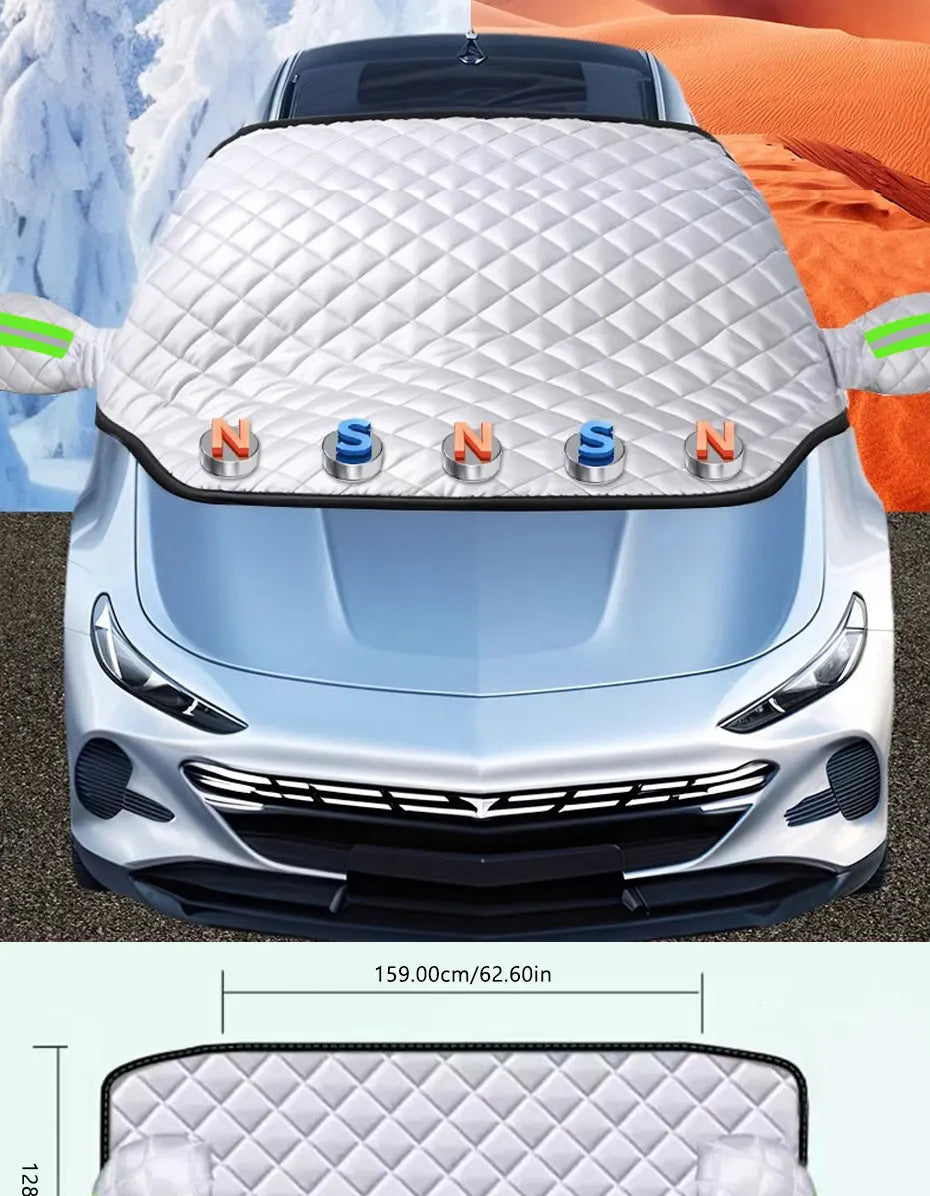 5-Layer Magnetic Windscreen Cover with Mirror and Side Protection