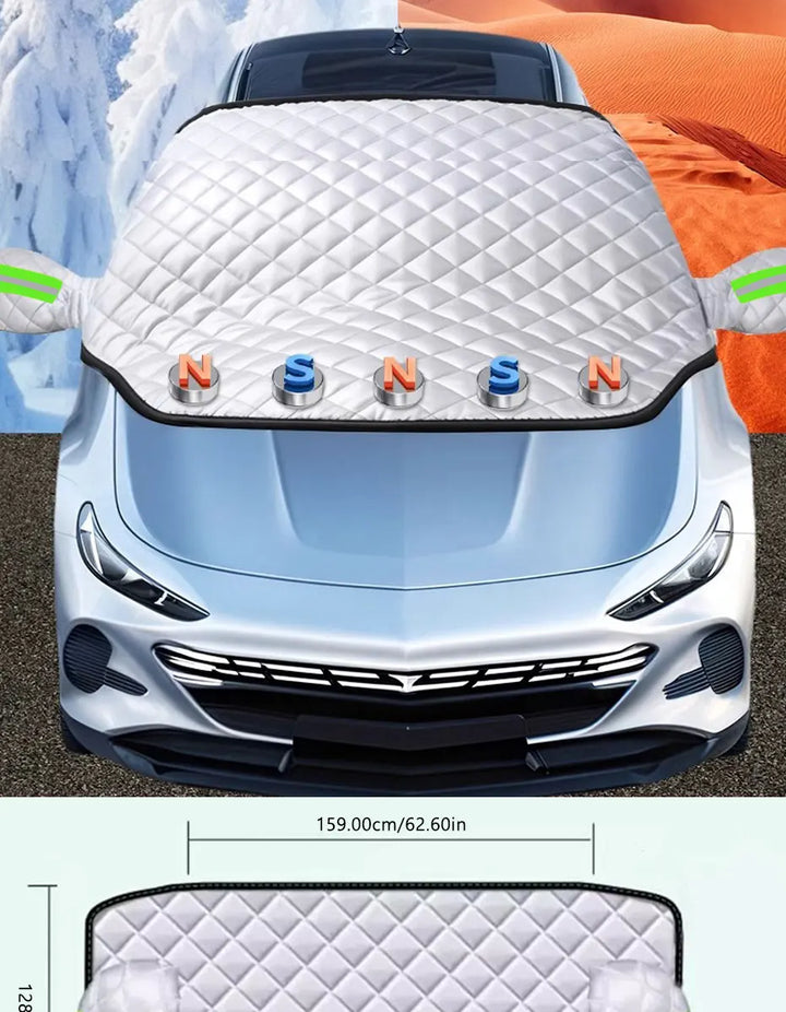 5-Layer Magnetic Windscreen Cover with Mirror and Side Protection