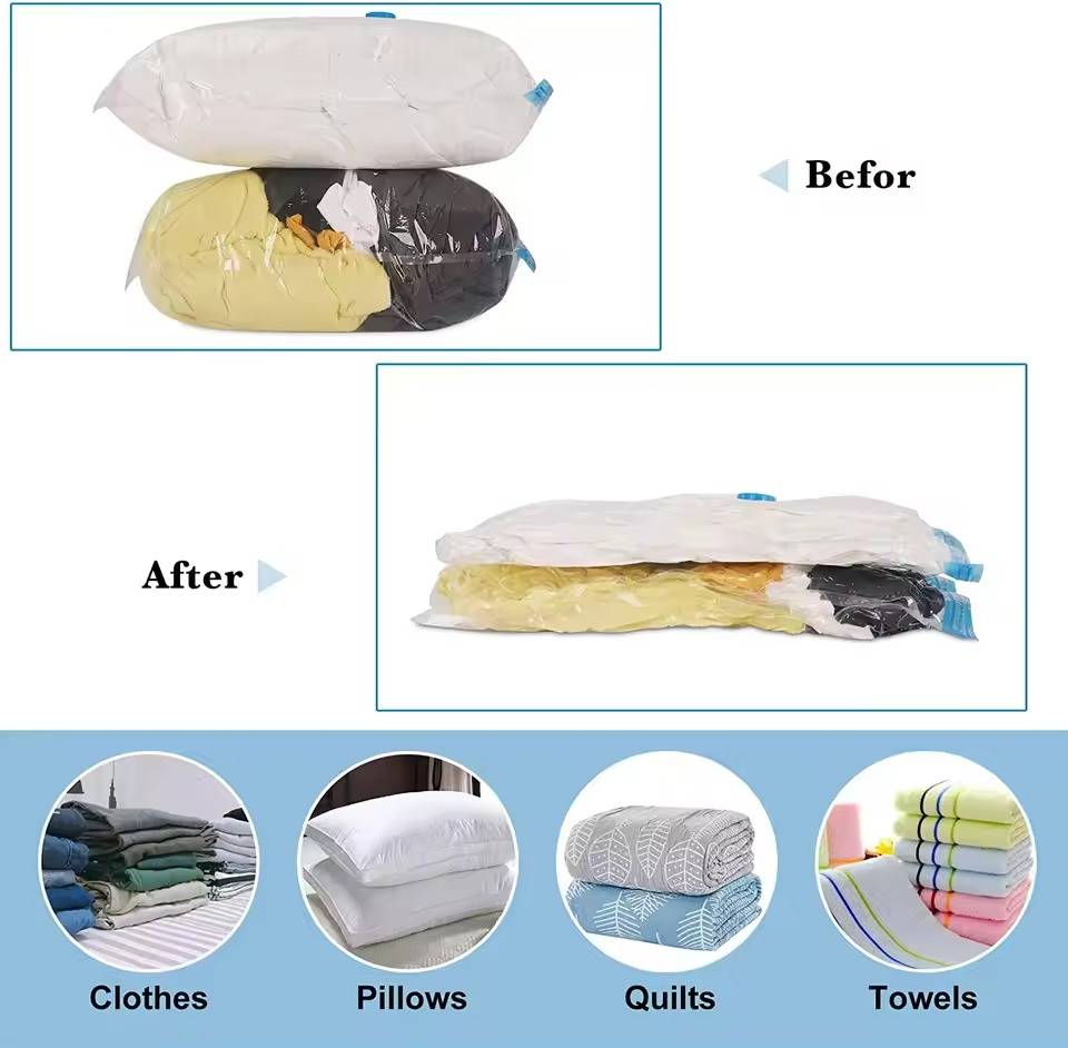 Harwelton™ Vacuum Storage Bags for Clothes and Bedding, Set of 5