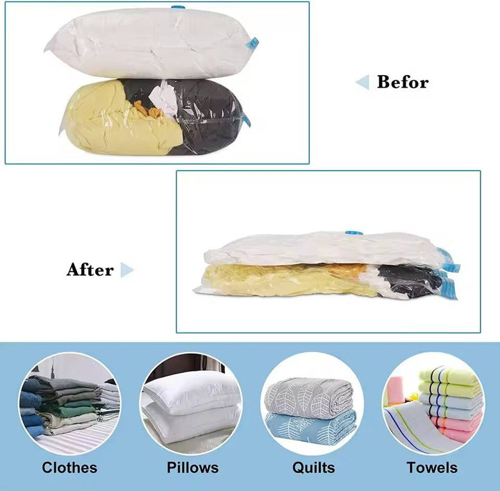 Harwelton™ Vacuum Storage Bags for Clothes and Bedding, Set of 5