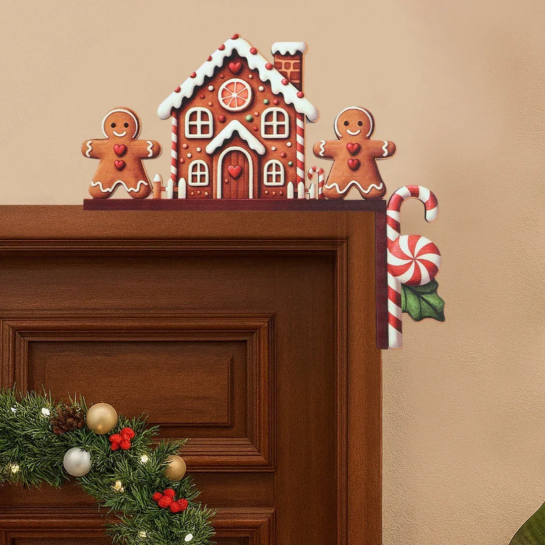 Christmas Wooden Decoration FrostiHome | Santa Claus &amp; Snowman | Wooden Door Sign &amp; Corner Decoration | Christmas &amp; New Year 2026