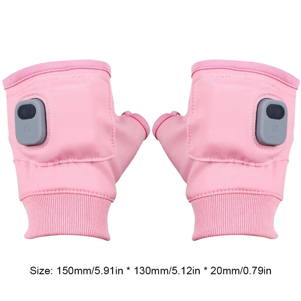 Harwelton™ Rechargeable Heated Fingerless Gloves for Typing
