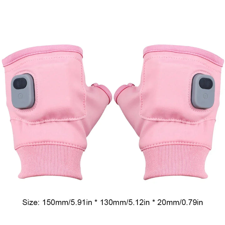Harwelton™ Rechargeable Heated Fingerless Gloves for Typing