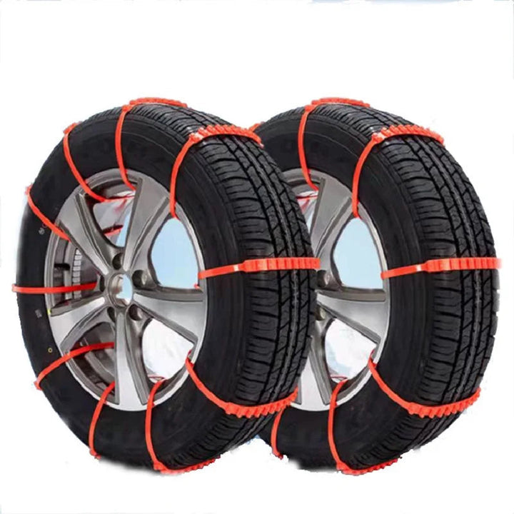 Rubber Anti-Skid Tyre Straps for Snow and Ice, Quick to Fit
