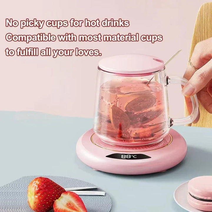 Mug Warmer Coaster with Three Heat Settings up to 75°C
