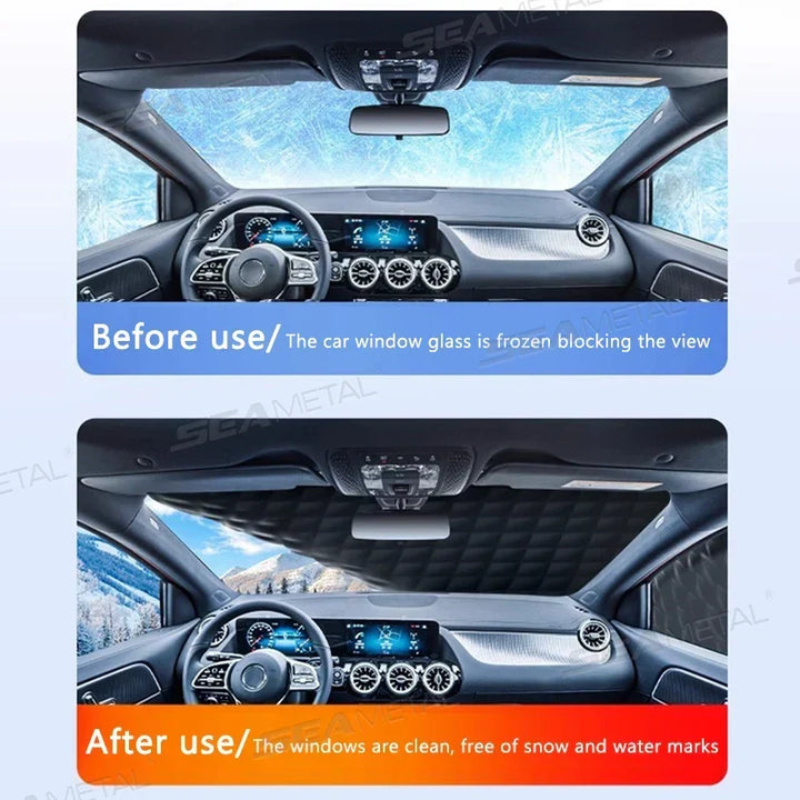 5-Layer Magnetic Windscreen Cover with Mirror and Side Protection