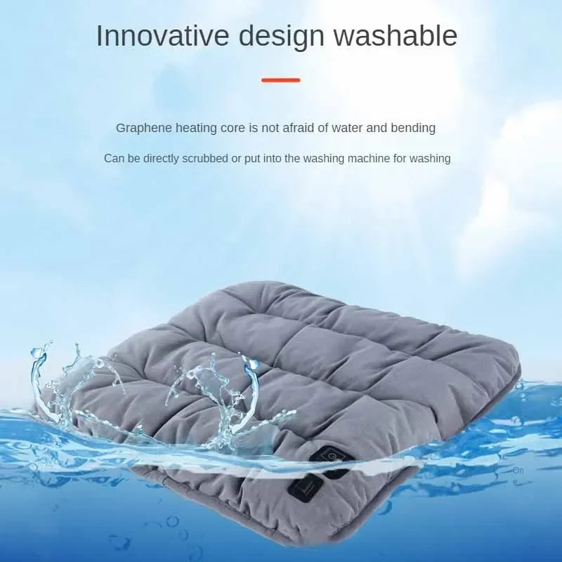 Harwelton™ Heated Seat Cushion with 3 Heat Levels and Graphene Warmth