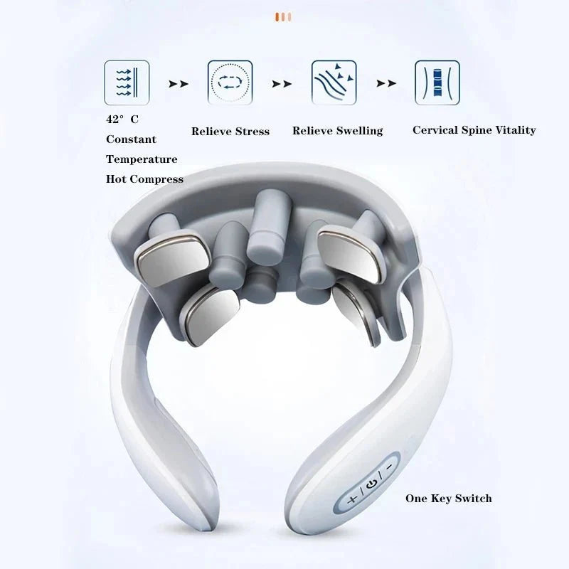 Harwelton™ Heated Neck Massager with 5 Vibrating Heads