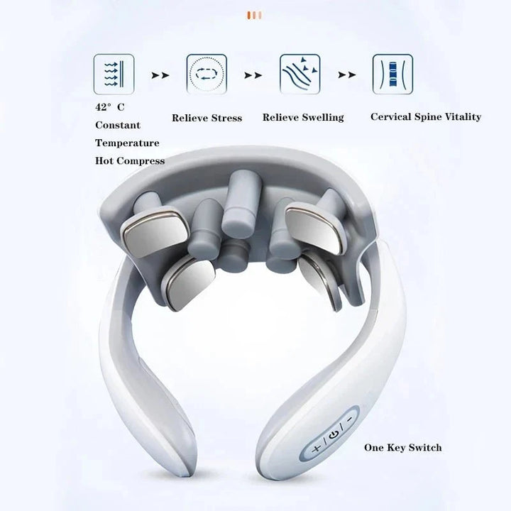 Harwelton™ Heated Neck Massager with 5 Vibrating Heads