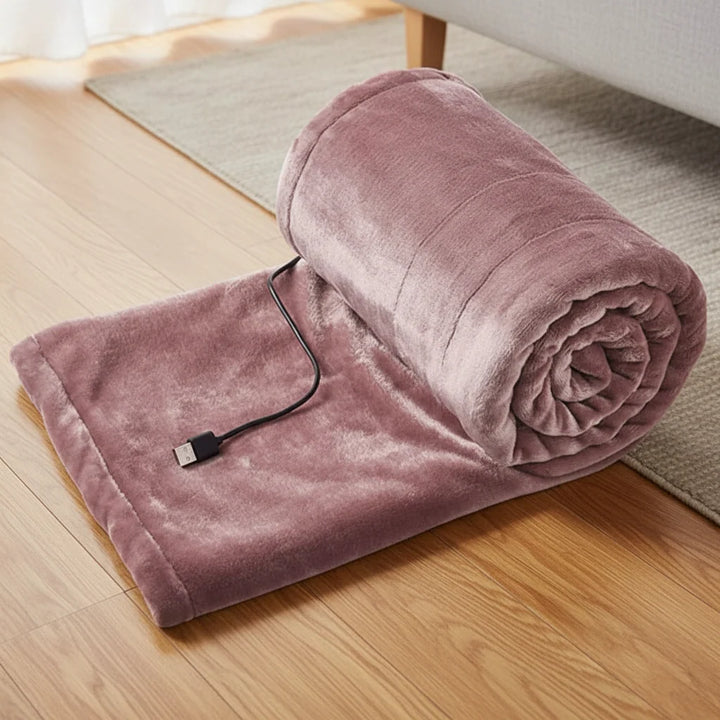 Harwelton™ Compact USB Heated Throw for Sofa, Desk and Car